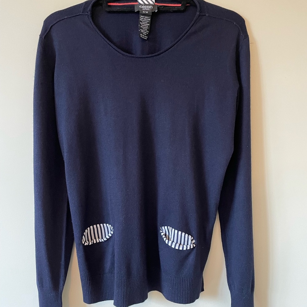 Olsen navy long sleeve sweater